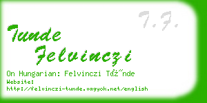 tunde felvinczi business card